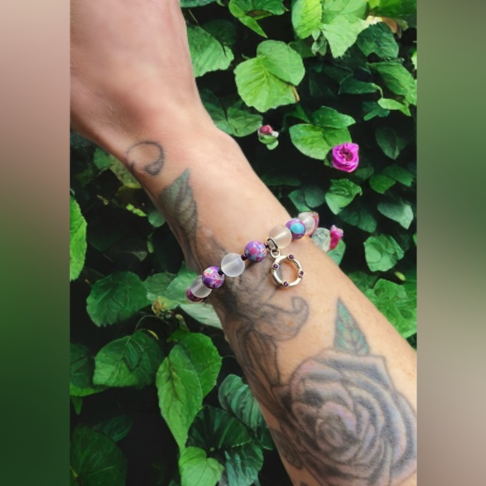 Galactic Lifesaver - Handmade Gemstone Charm Bracelet